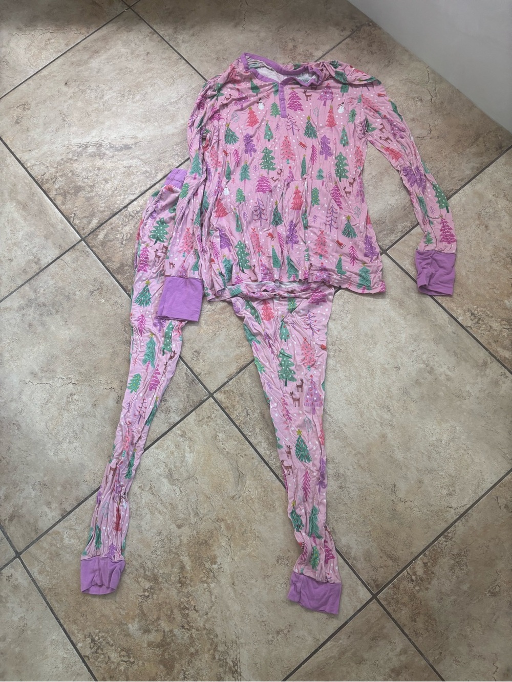 Little Sleepies Holiday Tree Pajama Set